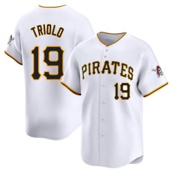 Jared Triolo Pittsburgh Pirates Men's Limited Home Jersey - White