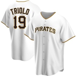 Jared Triolo Pittsburgh Pirates Men's Replica Home Jersey - White