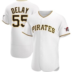 Jason Delay Pittsburgh Pirates Men's Authentic Home Jersey - White