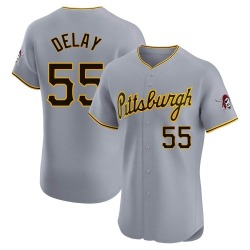 Jason Delay Pittsburgh Pirates Men's Elite Road Jersey - Gray