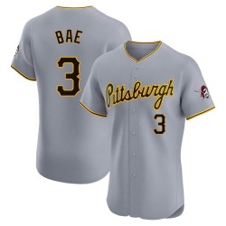 Ji Hwan Bae Pittsburgh Pirates Men's Elite Road Jersey - Gray