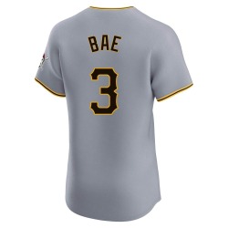 Ji Hwan Bae Pittsburgh Pirates Men's Elite Road Jersey - Gray