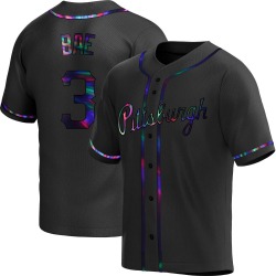 Ji Hwan Bae Pittsburgh Pirates Men's Replica Alternate Jersey - Black Holographic