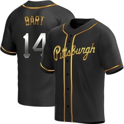 Joey Bart Pittsburgh Pirates Youth Replica Alternate Jersey - Black Golden