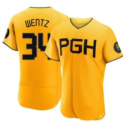 Joey Wentz Pittsburgh Pirates Men's Authentic 2023 City Connect Jersey - Gold