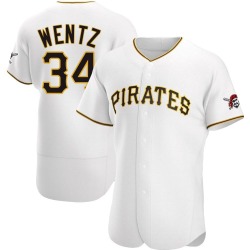 Joey Wentz Pittsburgh Pirates Men's Authentic Home Jersey - White