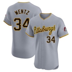 Joey Wentz Pittsburgh Pirates Men's Elite Road Jersey - Gray