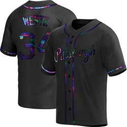 Joey Wentz Pittsburgh Pirates Men's Replica Alternate Jersey - Black Holographic