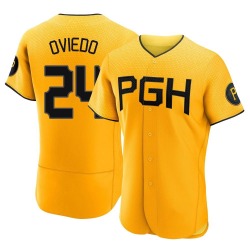 Johan Oviedo Pittsburgh Pirates Men's Authentic 2023 City Connect Jersey - Gold