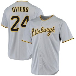 Johan Oviedo Pittsburgh Pirates Men's Replica Road Jersey - Gray