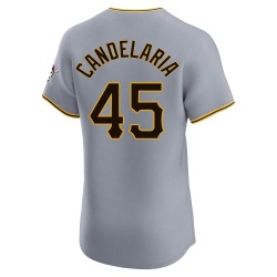 John Candelaria Pittsburgh Pirates Men's Elite Road Jersey - Gray