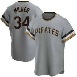 John Milner Pittsburgh Pirates Men's Replica Road Cooperstown Collection Jersey - Gray