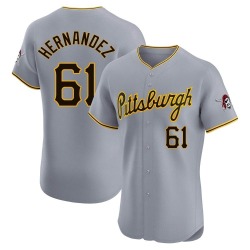 Jose Hernandez Pittsburgh Pirates Men's Elite Road Jersey - Gray