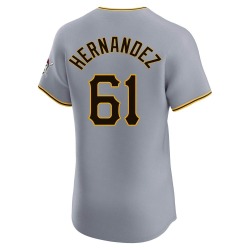 Jose Hernandez Pittsburgh Pirates Men's Elite Road Jersey - Gray