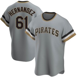 Jose Hernandez Pittsburgh Pirates Men's Replica Road Cooperstown Collection Jersey - Gray