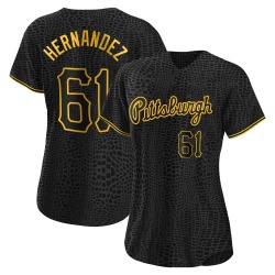 Jose Hernandez Pittsburgh Pirates Women's Authentic Snake Skin City Jersey - Black