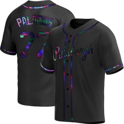 Joshua Palacios Pittsburgh Pirates Men's Replica Alternate Jersey - Black Holographic