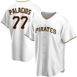 Joshua Palacios Pittsburgh Pirates Men's Replica Home Jersey - White