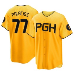 Joshua Palacios Pittsburgh Pirates Youth Replica 2023 City Connect Jersey - Gold