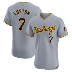 Kenny Lofton Pittsburgh Pirates Men's Elite Road Jersey - Gray