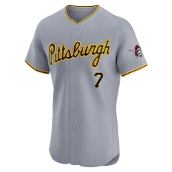 Kenny Lofton Pittsburgh Pirates Men's Elite Road Jersey - Gray