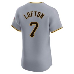 Kenny Lofton Pittsburgh Pirates Men's Elite Road Jersey - Gray