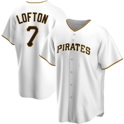 Kenny Lofton Pittsburgh Pirates Men's Replica Home Jersey - White