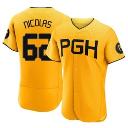 Kyle Nicolas Pittsburgh Pirates Men's Authentic 2023 City Connect Jersey - Gold