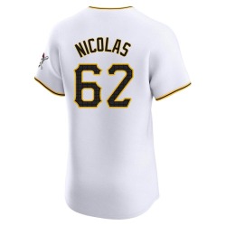 Kyle Nicolas Pittsburgh Pirates Men's Elite Home Jersey - White