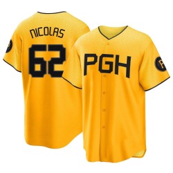 Kyle Nicolas Pittsburgh Pirates Men's Replica 2023 City Connect Jersey - Gold