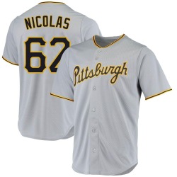 Kyle Nicolas Pittsburgh Pirates Men's Replica Road Jersey - Gray