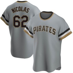 Kyle Nicolas Pittsburgh Pirates Youth Replica Road Cooperstown Collection Jersey - Gray