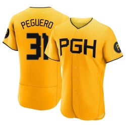 Liover Peguero Pittsburgh Pirates Men's Authentic 2023 City Connect Jersey - Gold