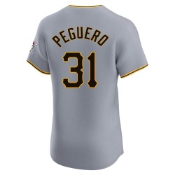 Liover Peguero Pittsburgh Pirates Men's Elite Road Jersey - Gray