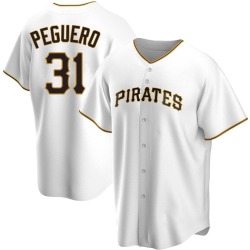 Liover Peguero Pittsburgh Pirates Men's Replica Home Jersey - White