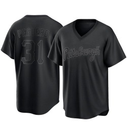 Liover Peguero Pittsburgh Pirates Men's Replica Pitch Fashion Jersey - Black