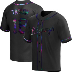 Michael Taylor Pittsburgh Pirates Youth Replica Alternate Jersey - Black Holographic