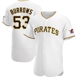 Mike Burrows Pittsburgh Pirates Men's Authentic Home Jersey - White