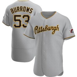 Mike Burrows Pittsburgh Pirates Men's Authentic Road Jersey - Gray