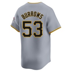 Mike Burrows Pittsburgh Pirates Men's Limited Away Jersey - Gray