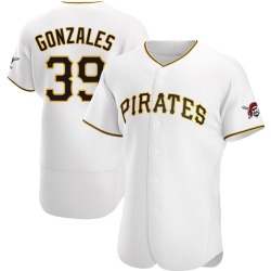 Nick Gonzales Pittsburgh Pirates Men's Authentic Home Jersey - White