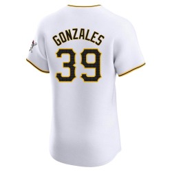 Nick Gonzales Pittsburgh Pirates Men's Elite Home Jersey - White