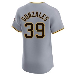 Nick Gonzales Pittsburgh Pirates Men's Elite Road Jersey - Gray