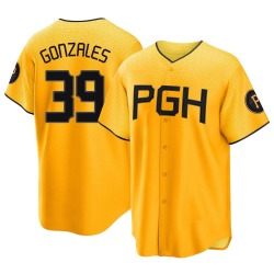 Nick Gonzales Pittsburgh Pirates Men's Replica 2023 City Connect Jersey - Gold