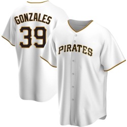 Nick Gonzales Pittsburgh Pirates Men's Replica Home Jersey - White