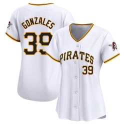 Nick Gonzales Pittsburgh Pirates Women's Limited Home Jersey - White