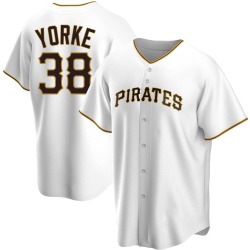 Nick Yorke Pittsburgh Pirates Men's Replica Home Jersey - White