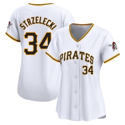 Peter Strzelecki Pittsburgh Pirates Women's Limited Home Jersey - White