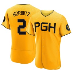 Spencer Horwitz Pittsburgh Pirates Men's Authentic 2023 City Connect Jersey - Gold