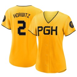 Spencer Horwitz Pittsburgh Pirates Women's Authentic 2023 City Connect Jersey - Gold